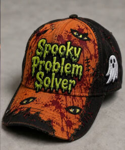 Spooky Problem Solver Hat Halloween Ghost Mens Cap Presents For Boyfriend
