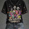 The Golden Girls V-Neck T-Shirt Halloween Sugar Skull Womens Clothing Gifts For Her
