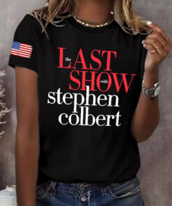 The Last Show With Stephen Colbert 2026 Merch American Flag T-Shirt Patriotic For Audience - Homegiftaura