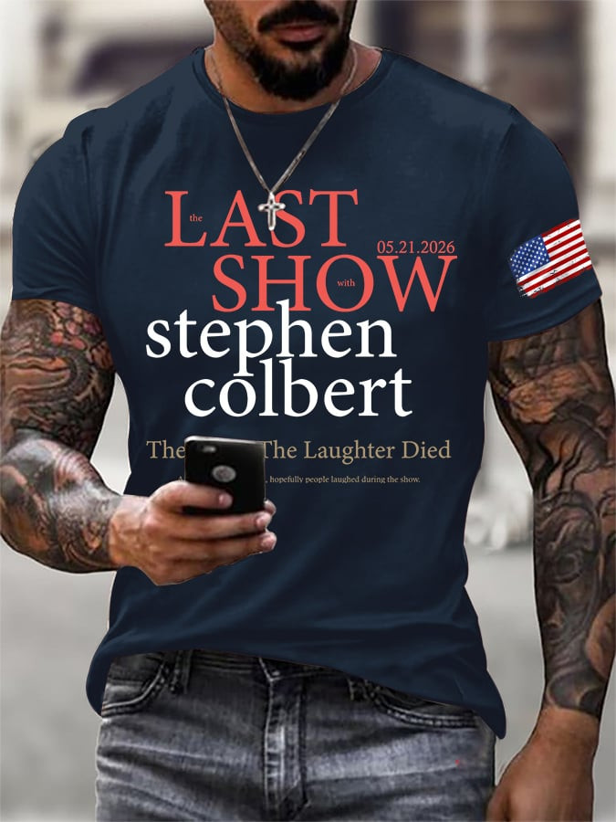 The Last Show With Stephen Colbert 2026 Merch The Night The Laughter Died Shirt Gift For Fans - Homegiftaura