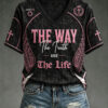 The Way The Truth The Life V-Neck T-Shirt Christian Womens Clothing Religious Gifts For Her