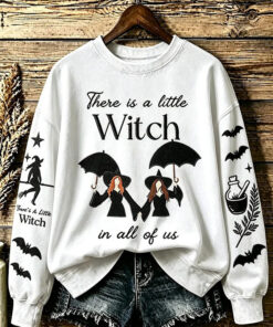 Alternative view of There Is A Little Witch Sweatshirt Practical Magic Witchy Clothing Fall Halloween Gifts