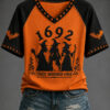 They Missed One 1692 V-Neck T-Shirt Salem Witch Womens Apparel Halloween Gifts For Mum