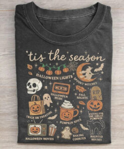Tis The Season Halloween T-Shirt Cute Retro Spooky Season Clothing Halloween Gift For Sister