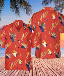 Tony Montana Scarface Tiger Red Hawaiian Shirt Retro Aloha Shirt Wearing Clothes - Homegiftaura