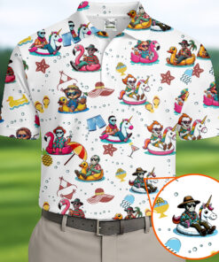 Tropical Halloween Summer Golf Shirt Beach Polo Shirt Mens Merch Unique Golf Gift for Husband