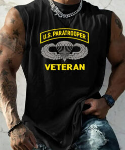 US Paratrooper Veteran Tank Top US Army Military Mens Clothes Memorial Day Gifts For Husband