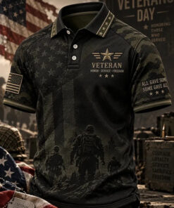 US Veteran Merch All Gave Some Camo Polo Shirt Military Proud Veteran Retirement Gift