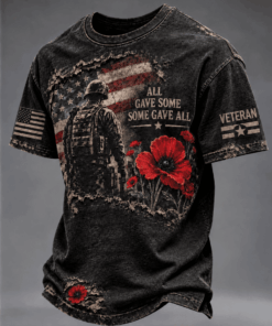 US Veteran Merch All Gave Some Some Gave All T-Shirt Patriotic Remembrance Day Gifts