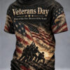 US Veteran Merch Home Of The Free T-Shirt Patriotic US Flag Honor Military Gifts