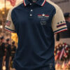 US Veteran Merch Honor All Who Served Polo Shirt Military Gifts For Patriotic Dad
