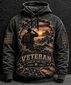 US Veteran Merch Land Of The Free All Gave Some Hoodie Gifts For Army