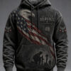 US Veteran Merch Salute To Service Hoodie Proud Gifts For Military