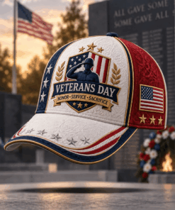 Veterans Day Baseball Hat Honor Never Fades Ball Cap Patriotic US Veteran Gift