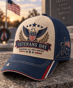 Veterans Day US Bald Eagle Trucker Hat Patriotic Mens Cap Military Pride Gifts For Dad