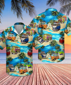 Volkswagen Bus Hawaiian Shirt Bus Hippie Aloha Shirt Gifts For Friends Famerry - Homegiftaura