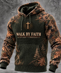 Walk By Faith Hoodie Not By Sight Christian Merch Faith Gifts For Brother