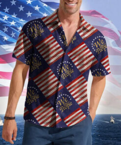 We The People Hawaiian Shirt Patriotic Button Up Shirt Gifts For Gun Lovers - Homegiftaura