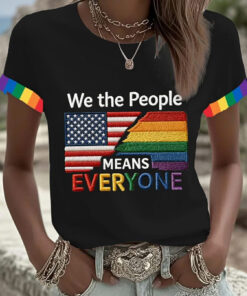 We The People Means Everyone T-Shirt LGBT Pride Shirt Gift For Family - Homegiftaura