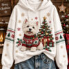Westie Dog Christmas Hoodie Cute West Highland Terrier Xmas Clothing Puppy Pet Lover Gifts