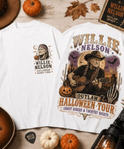 Willie Nelson Merch Halloween Tour T-Shirt Country Music Pumpkin Gifts For Halloween