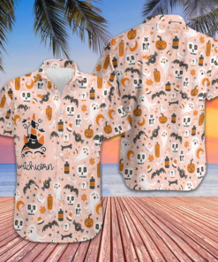Witchicorn Halloween Unicorn Hawaiian Shirt 2024 Halloween Pattern Shirt Gifts For Friends - Homegiftaura