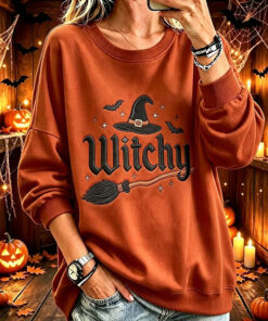 Witchy Sweatshirt Halloween Witch Womens Clothes Gift Ideas For Mom
