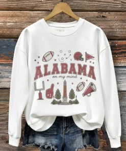 Alabama Football Merch Alabama On My Mind Sweatshirt Football Sister Gifts