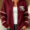 Alabama Football Merch Football Round Neck Cardigan Game Day Apparel Gift