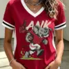 Alabama Football Merch Football V-Neck T-Shirt Game Day Gifts For Mom