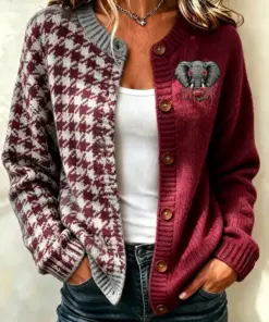 Alabama Football Merch Game Day Round Neck Cardigan Football Gear