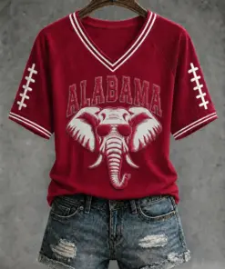 Alabama Football Merch Game Day V-Neck T-Shirt Game Day Fan Gifts