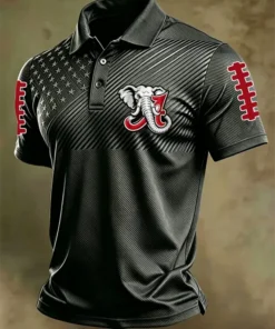 Alabama Football Merch Roll Tide Football Polo Shirt Game Day Fan Gear