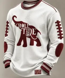 Alabama Football Merch Roll Tide Game Day Long Sleeve Shirt Sports Gifts For Him