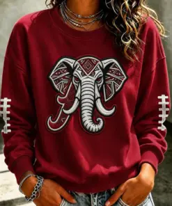 Alabama Football Merch Roll Tide Sweatshirt Game Day Apparel Gift
