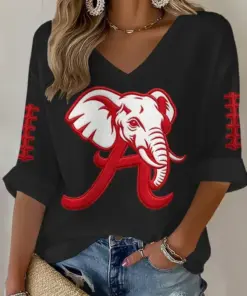 Bama Football Merch Football Game Day V-Neck Raglan Shirt Gift Ideas For Sister
