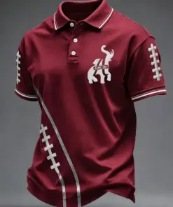 Bama Football Merch Game Day Polo Shirt Football Presents For Brother