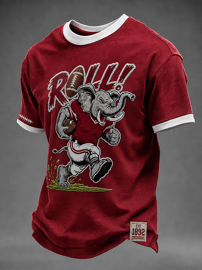 Bama Football Merch Roll Football T-Shirt Game Day Gifts For Brother
