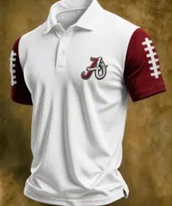 Bama Football Merch Roll Tide Football Polo Shirt Game Day Fan Gifts