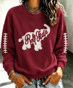Bama Football Merch Roll Tide Sweatshirt Sports Apparel Gift