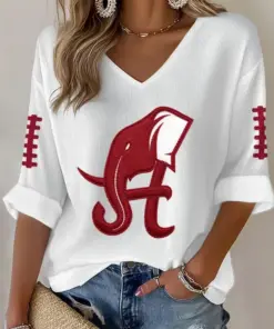 Bama Sports Merch Football V-Neck Raglan Shirt Sports Gifts For Sister