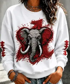 Bama Sports Merch Roll Tide Football Sweatshirt Game Day Presents For Girlfriend