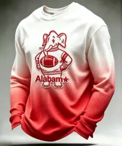 Crimson Sports Merch Football Game Day Long Sleeve Shirt Presents For Fans