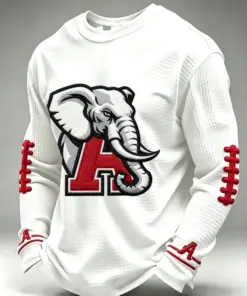 Crimson Sports Merch Football Long Sleeve Shirt Presents For Him