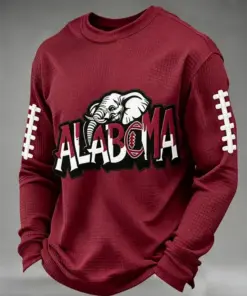 Crimson Sports Merch Football Long Sleeve Shirt Sports Presents For Brother