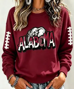 Crimson Sports Merch Football Sweatshirt Sports Mom Gifts
