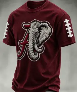 Crimson Sports Merch Game Day T-Shirt Football Presents For Men
