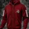 Crimson Sports Merch Game Day Zip Hoodie Sports Fan Gifts