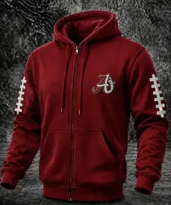 Crimson Sports Merch Game Day Zip Hoodie Sports Fan Gifts