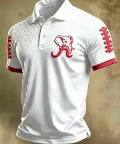 Crimson Sports Merch Roll Tide Football Polo Shirt Game Day Gift Ideas For Him
